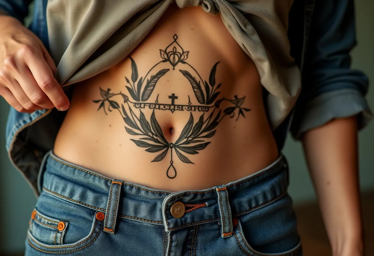 tatouage femme ventre